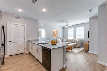 Kitchen peninsula with usb outlets
